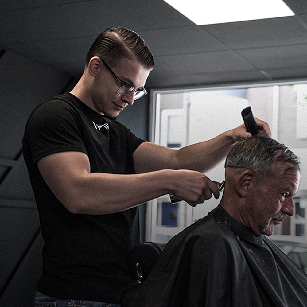 Barber student learning